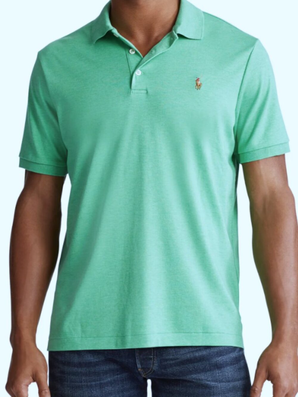 Polo‎ Ralph Lauren XL Classic Fit Cotton Polo Shirt Palm Green Heather